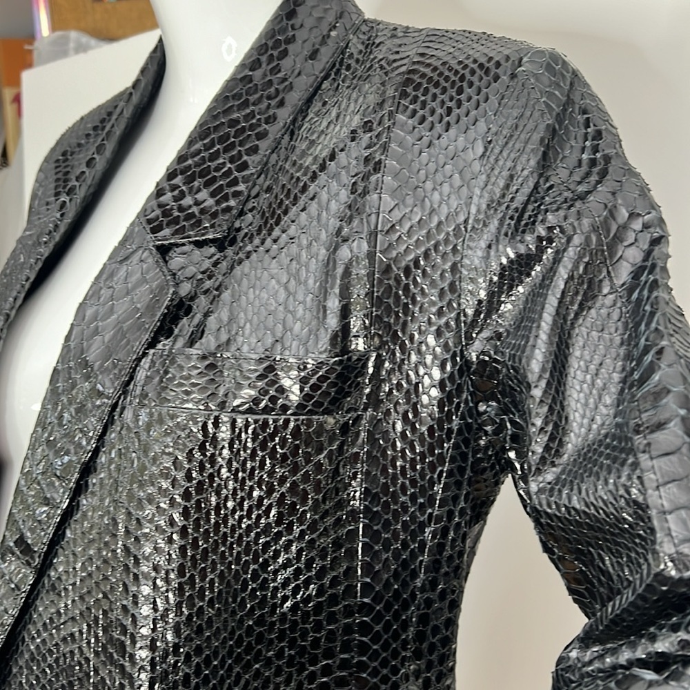 Python Snakeskin Sz 6-8 Custom Made Blazer Jacket… - image 6